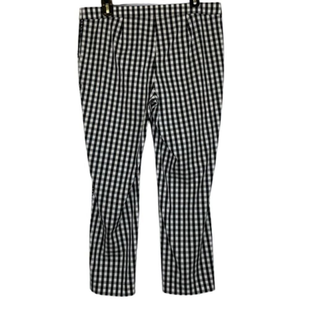 Lafayette 148 Manhattan pants gingham plaid pants size 8